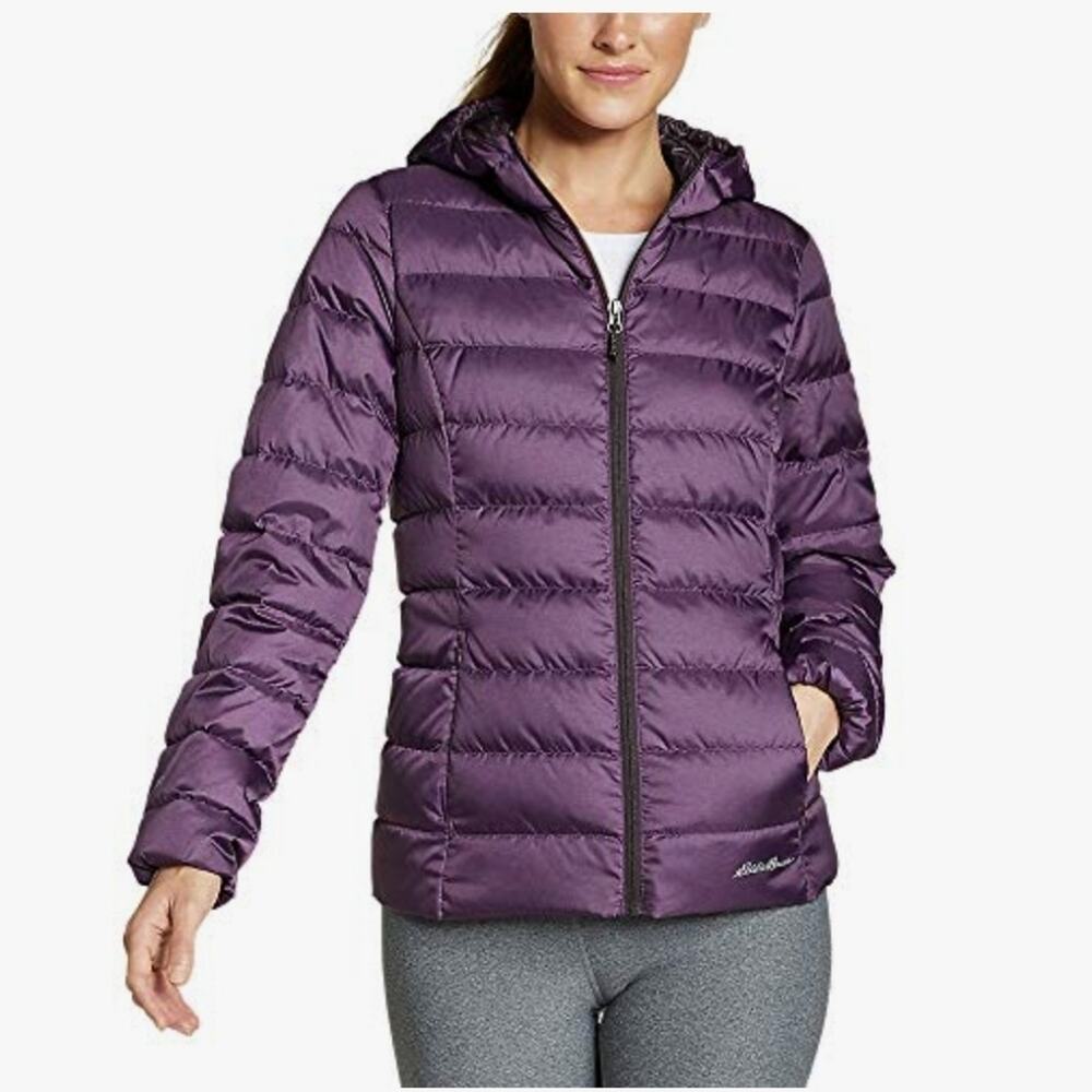 NWOT Eddie Bauer Purple CirrusLite Down Hooded Parka